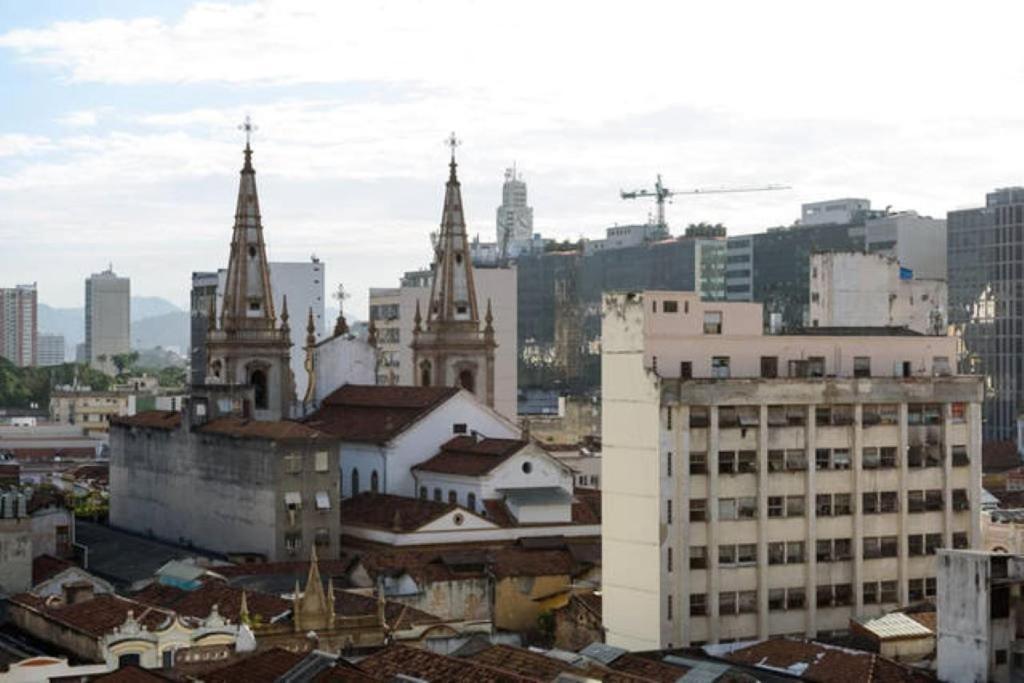Centro da cidade com vista para o Cristo Rio de Janeiro Exterior foto